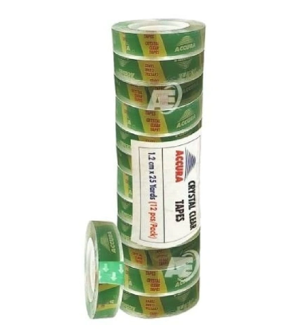 Transparent Cello tape accura 1/2 inch width 25 yard(22.80 Meter) length