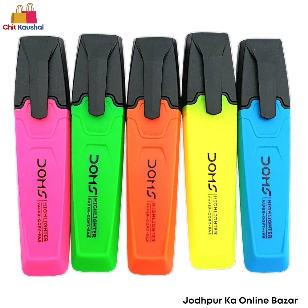 Doms Super Neon Highlighter ( Pack of 5 )